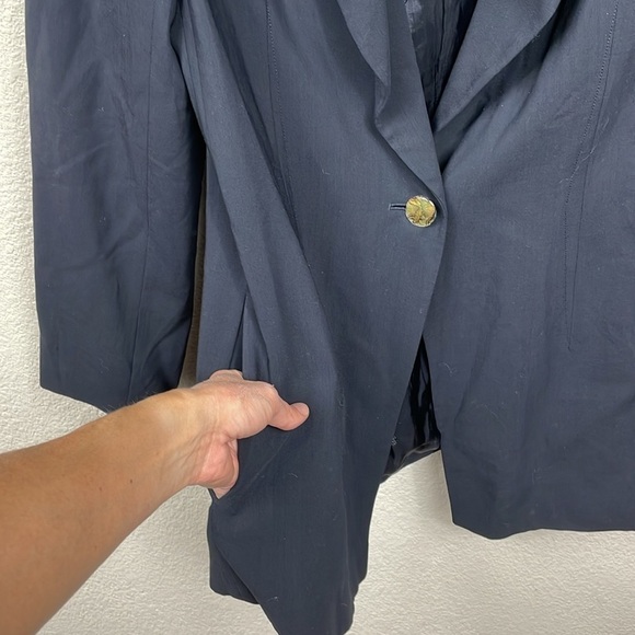 Escada Margaretha Ley Wool Longline Blazer Suiting Menswear Sz 44 - Picture 2 of 12